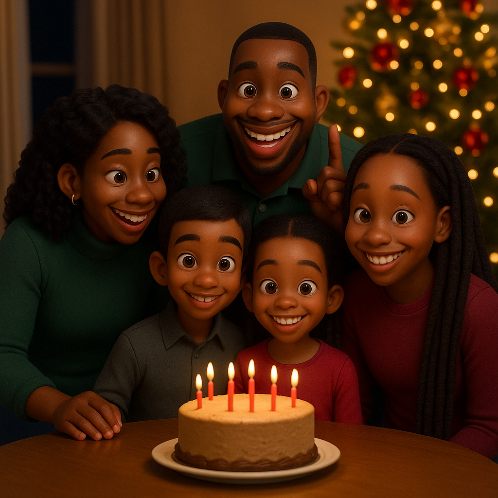 Cartoon birthday transformation